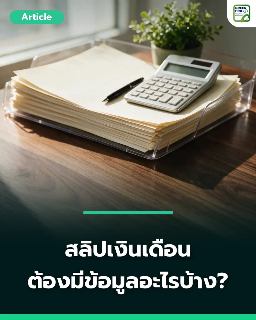 สลิปเงินเดือน ต้องมีข้อมูลอะไรบ้าง